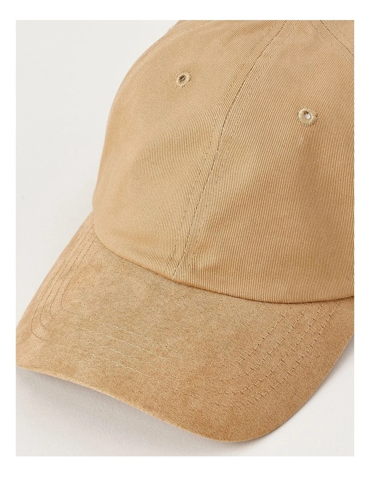 Microsuede Brim Cap Beige image 6