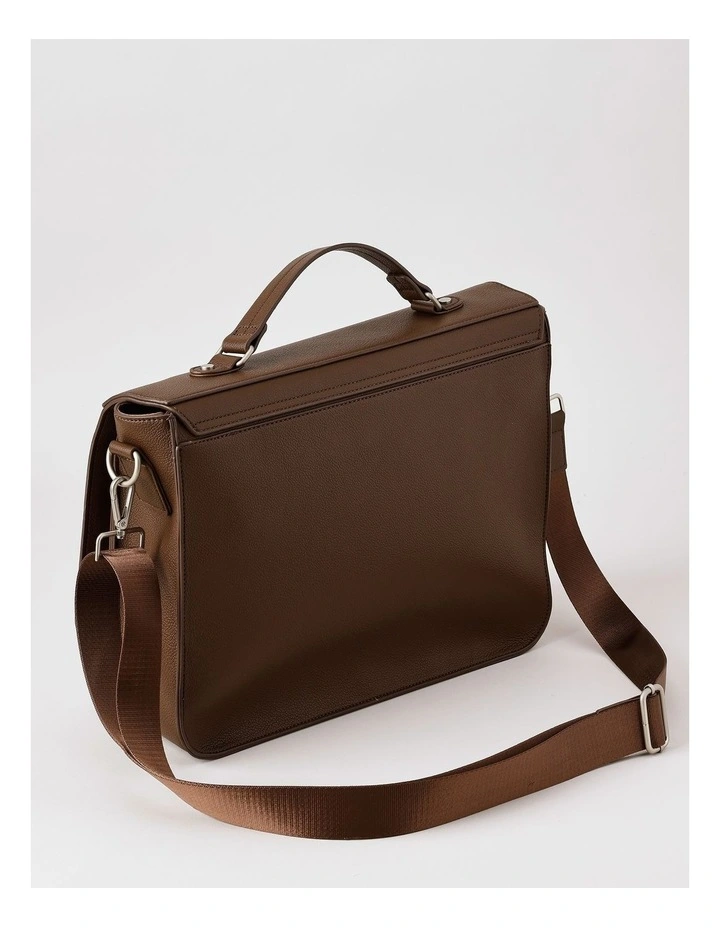 Luxe Pebbled Pu Messenger Bag in Brown image 5