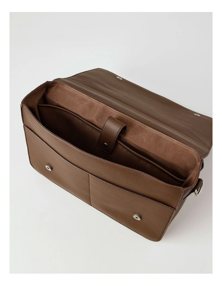 Luxe Pebbled Pu Messenger Bag in Brown image 6