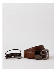 Bracelet and Belt Gift Set in Brown