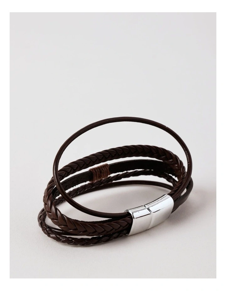 Bracelet and Belt Gift Set in Brown image 3
