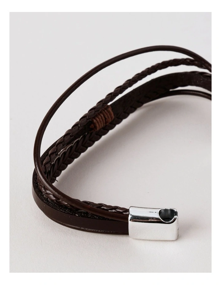 Bracelet and Belt Gift Set in Brown image 5