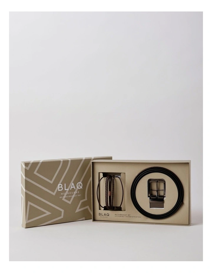 Bracelet and Belt Gift Set in Brown image 6