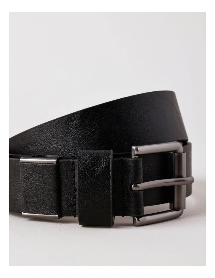 Wallet and Belt Gift Set Black image 3