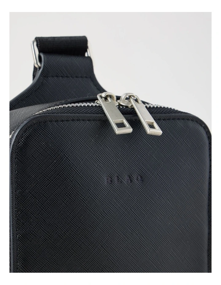 Saffiano Crossbody Bag in Black image 3