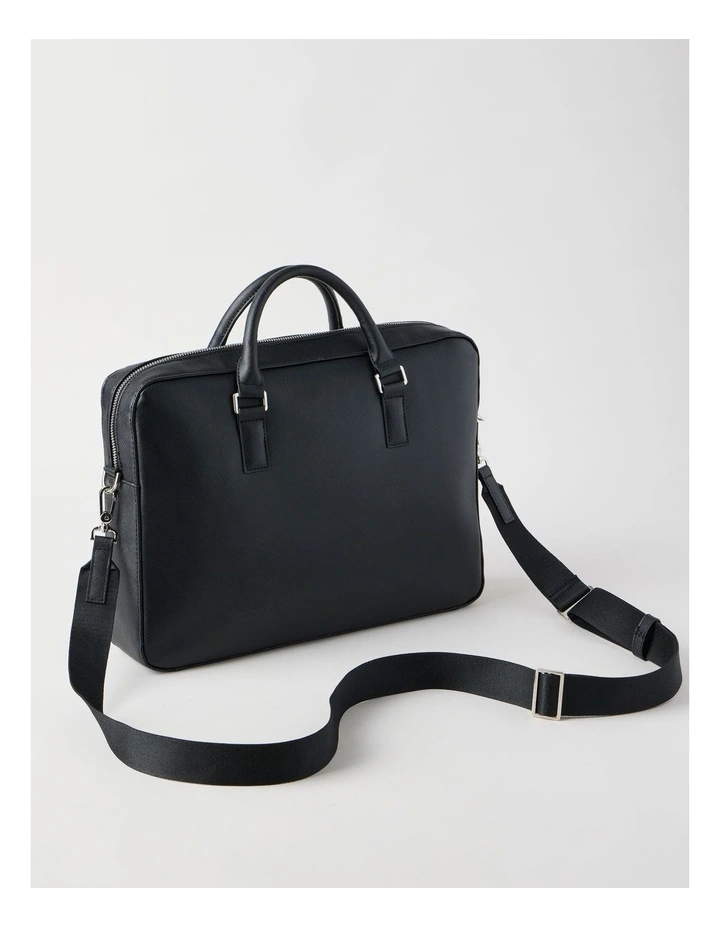 Saffiano Laptop Bag in Black image 3