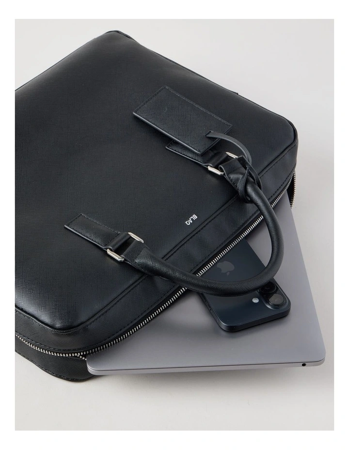 Saffiano Laptop Bag in Black image 5