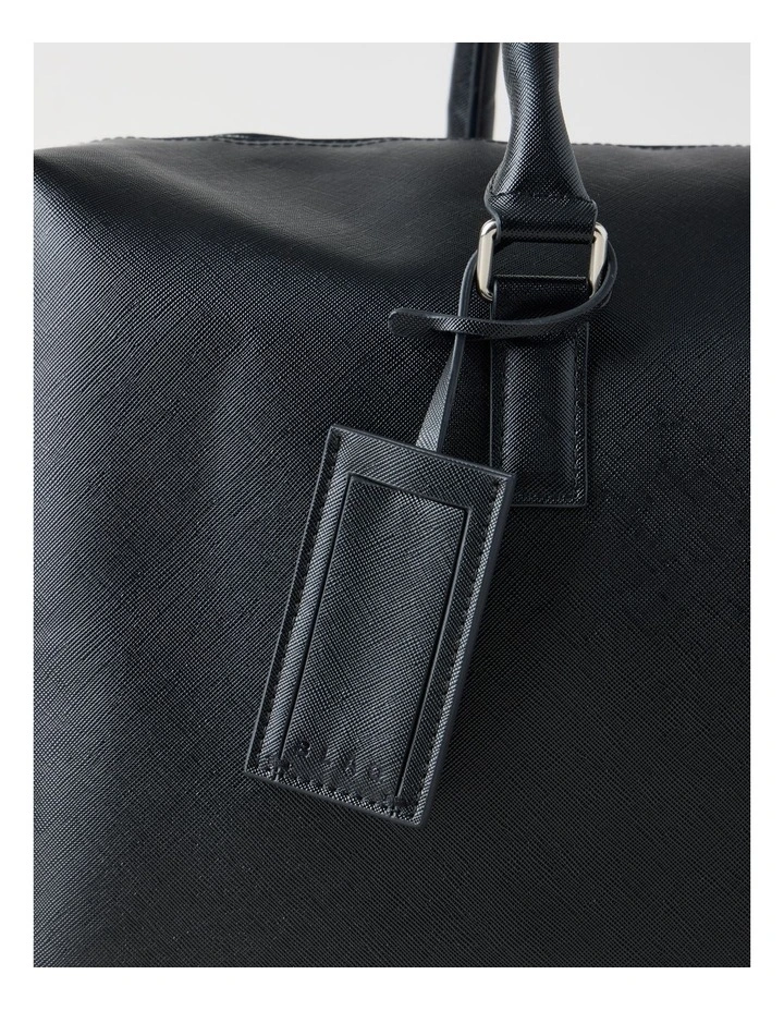 Saffiano Weekender Bag in Black image 3