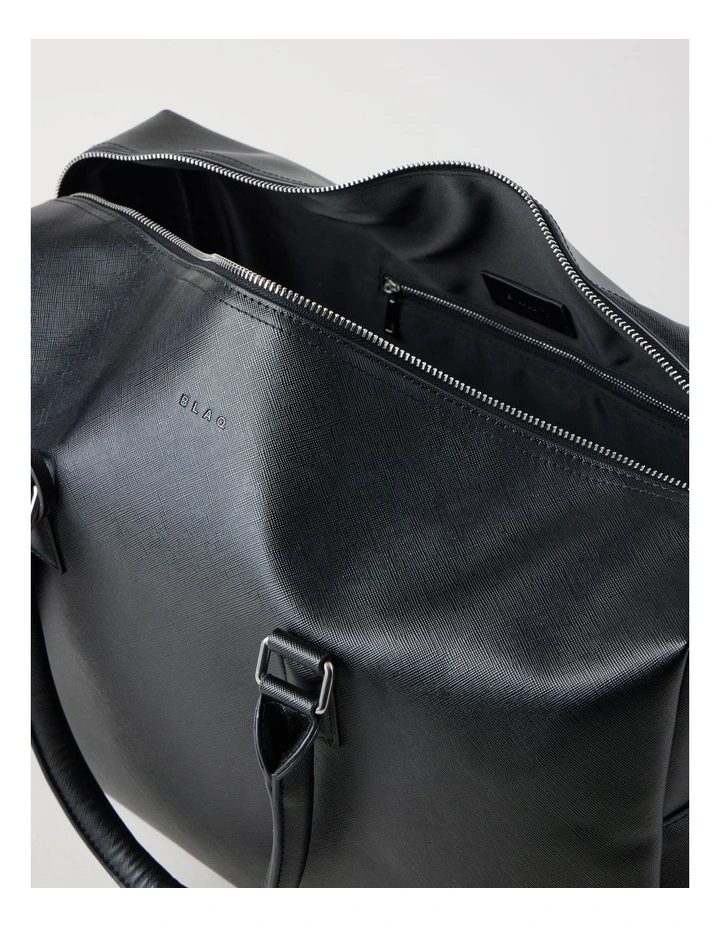 Saffiano Weekender Bag in Black image 6