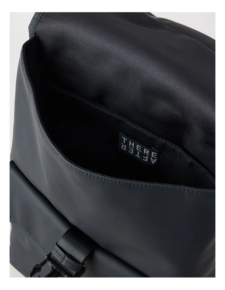 Rubberised Backpack Bag in Black image 4