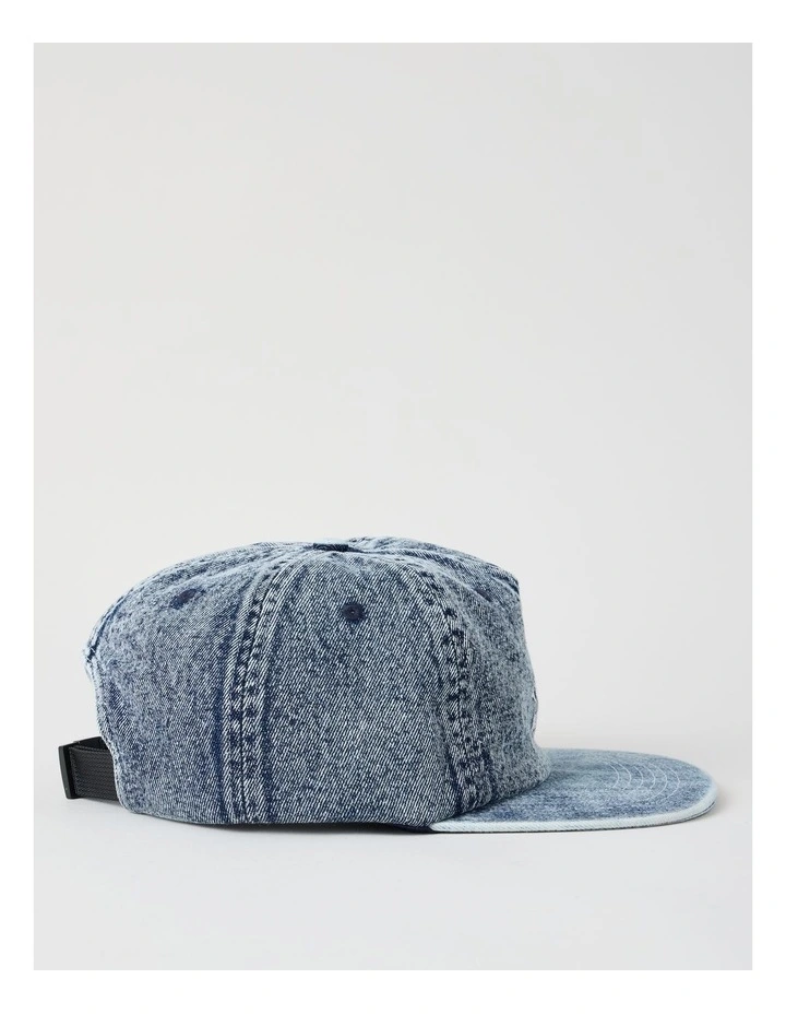 4 Panel Flat Brim Cap in Denim image 4