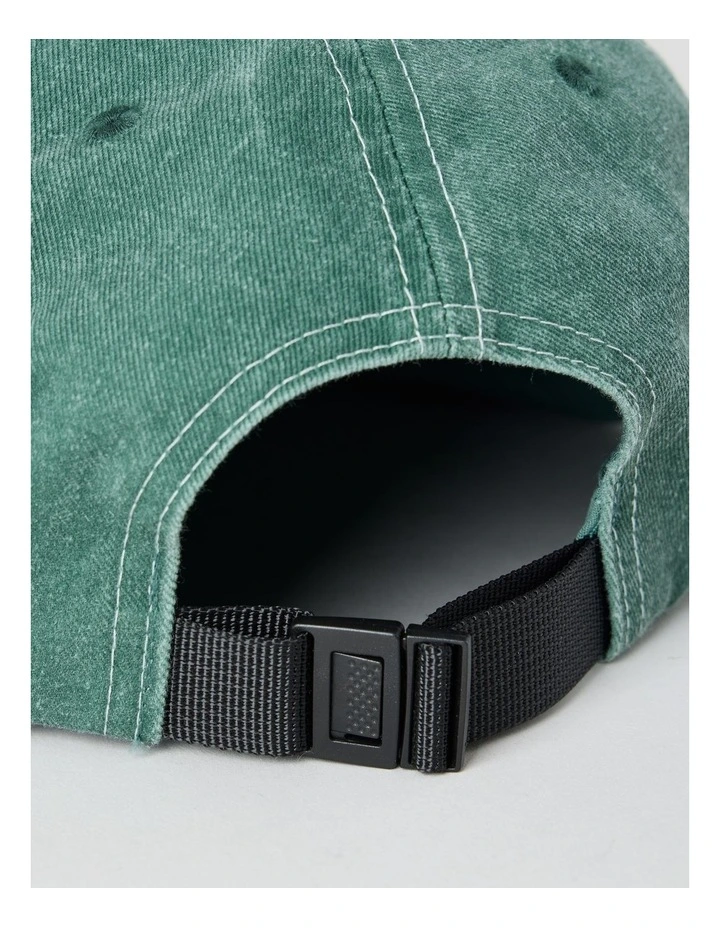 4 Panel Flat Brim Washed Cap Hat in Green image 7