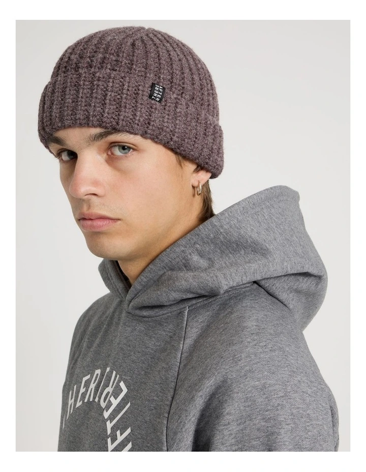 Fisherman Beanie in Grape Marle image 2
