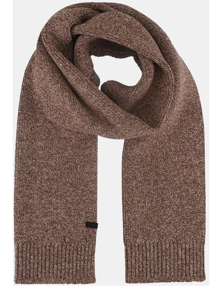 Rib Knit Scarf Two Tone Winter Accessory Grey/Camel image 1