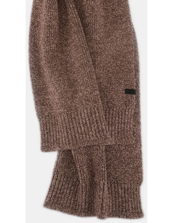 Rib Knit Scarf Two Tone Winter Accessory Grey/Camel image 2