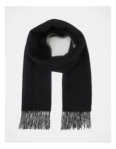 Reversible Wool Scarf Winter Accessory Black/Grey