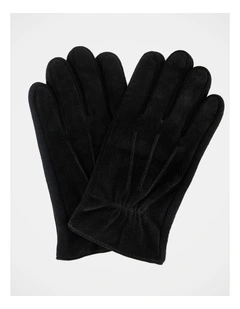 Suede Gloves Winter Accessory Black