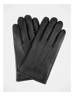 Leather Gloves Winter Accessory Black