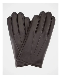 Leather Gloves Winter Accessory Brown