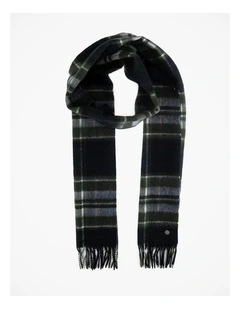 Bold Check Wool Scarf in Multi