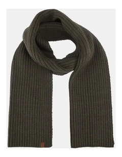 Double Rib Knit Scarf  Winter Accessory Olive