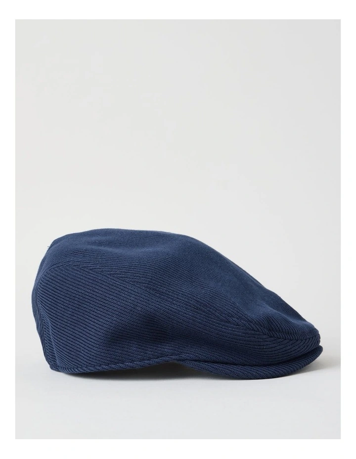 Ribbed Driving Cap Hat Navy image 4