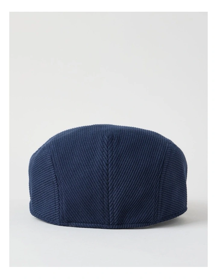 Ribbed Driving Cap Hat Navy image 5