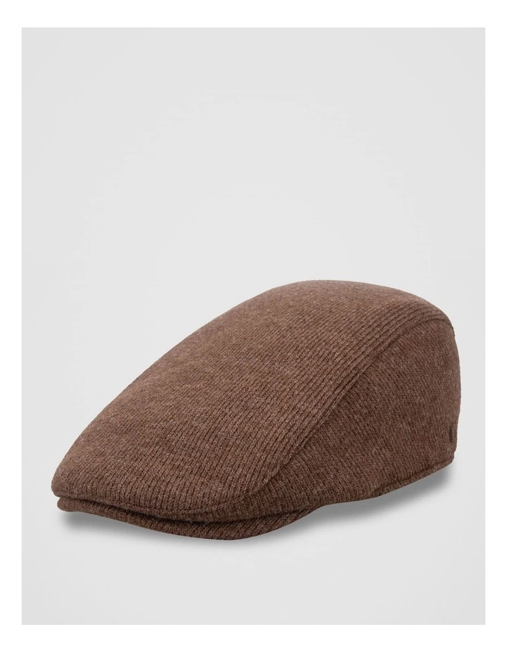 Ribbed Driving Cap Hat Chocolate image 1
