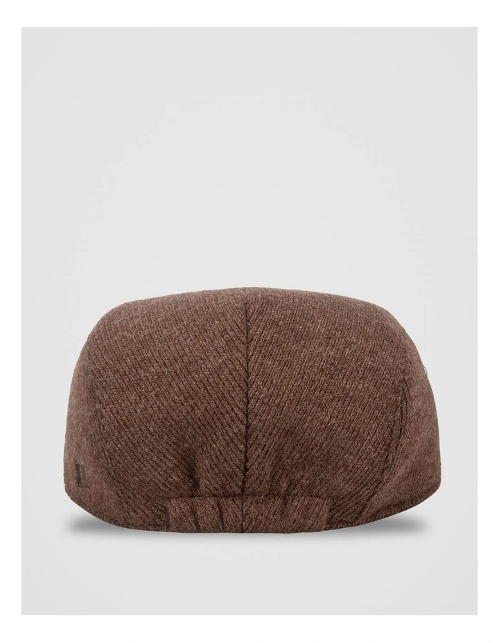 Ribbed Driving Cap Hat Chocolate image 3