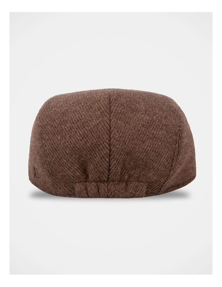 Ribbed Driving Cap Hat Chocolate image 3