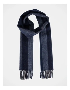 Herringbone Scarf  Winter Accessory Navy