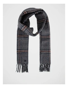Check Houdstooth Scarf Winter Accessory Brown