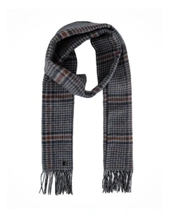 Check Houdstooth Scarf Winter Accessory Brown
