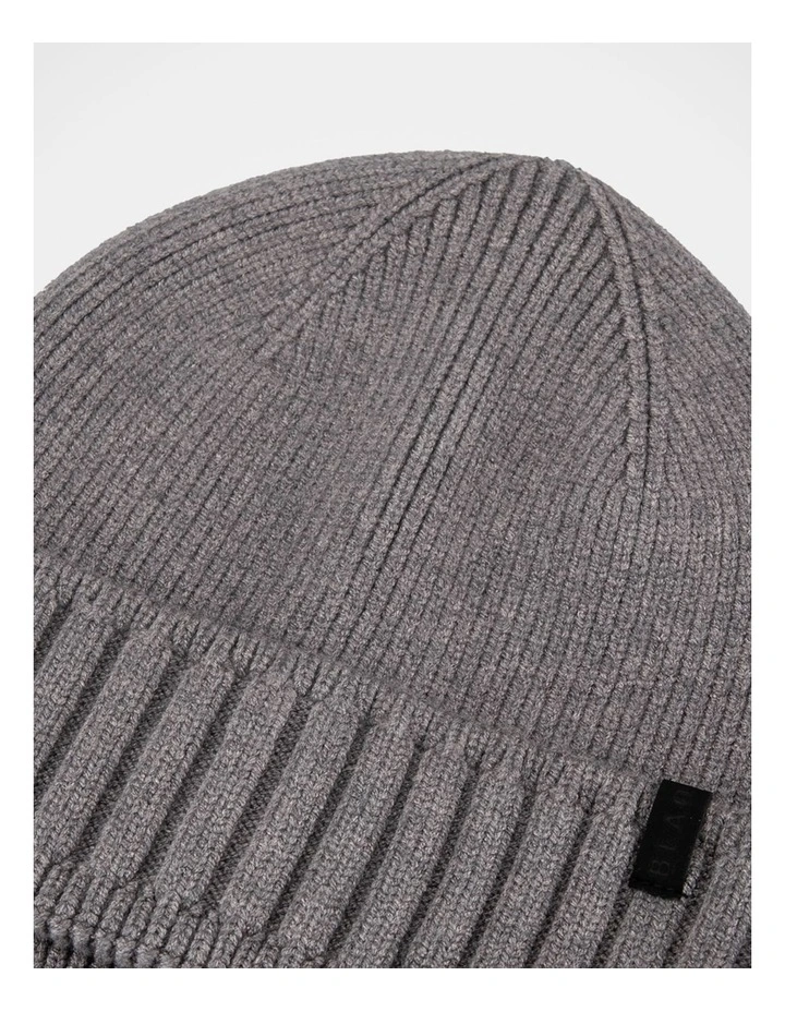 Ribbed Contrast Turn Back Beanie Winter Accessory Grey image 3