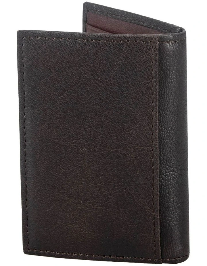 Leather Magnetic Closure Wallet Brown/Burgundy Wallet Brown/Burgundy image 3