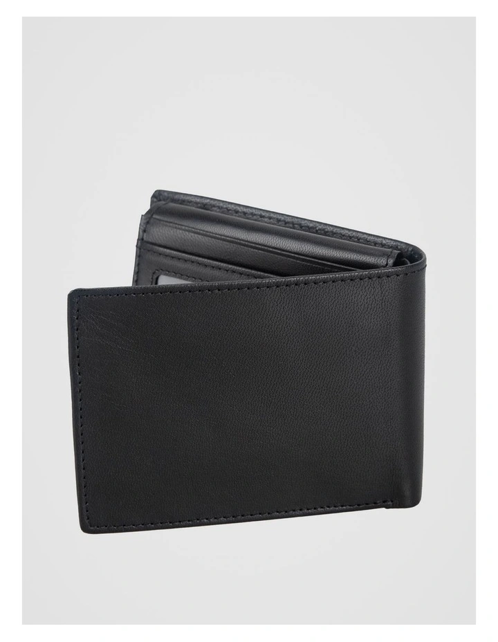 Flip Wallet With Zip Black Wallet Black image 3