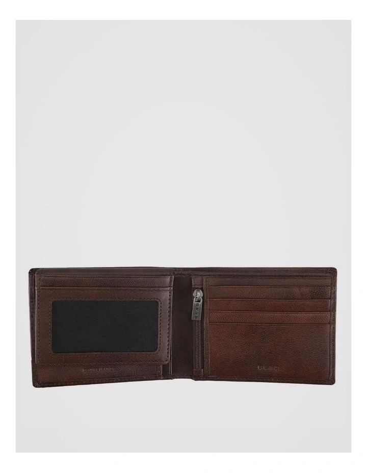 Flip Wallet With Zip Dark Tan Wallet Dark Tan image 2