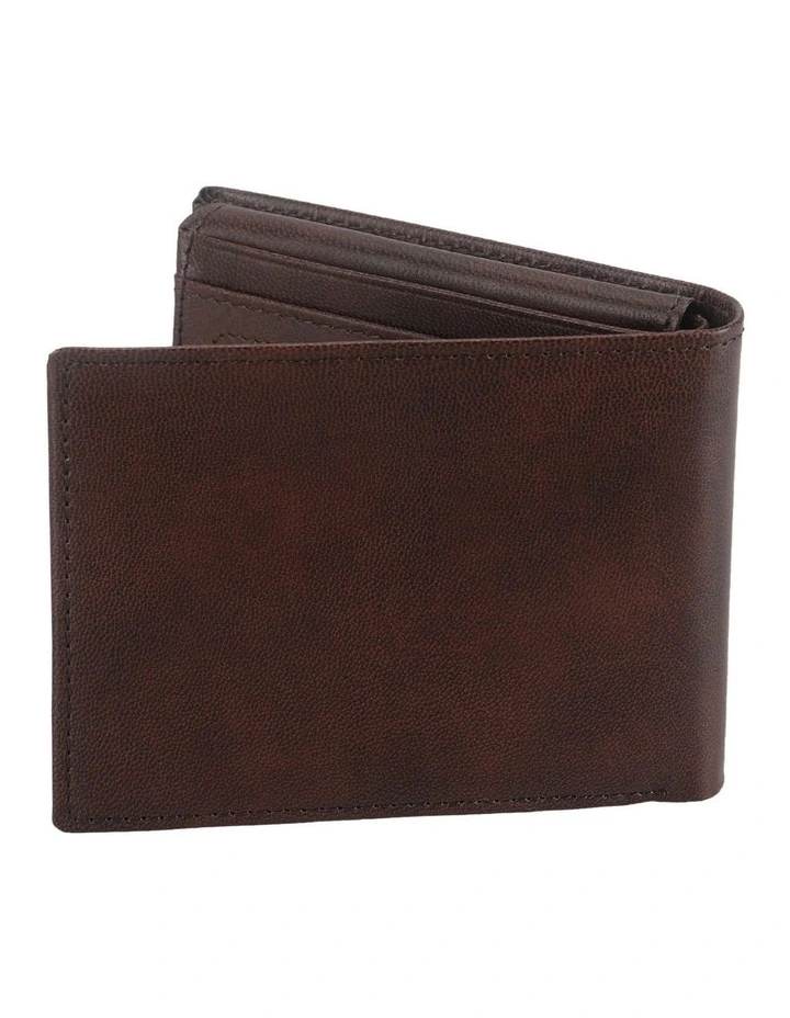 Flip Wallet With Zip Dark Tan Wallet Dark Tan image 3