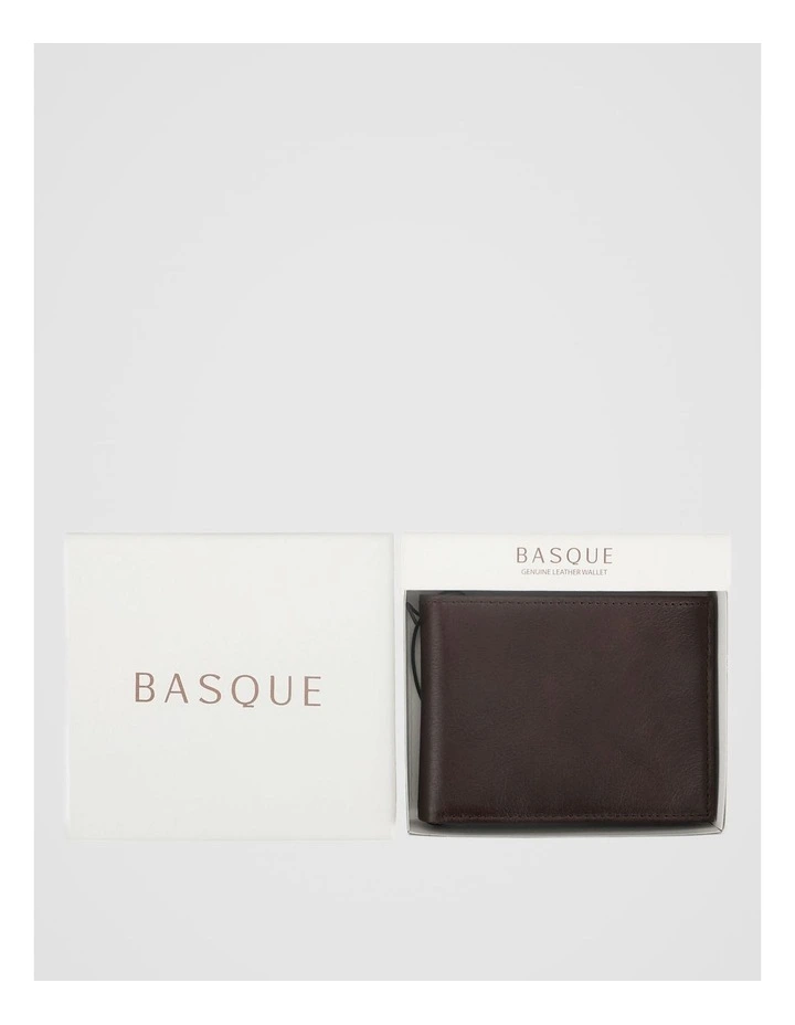 Bifold Leather Wallet With Coin Purse Brown Wallet Brown image 1