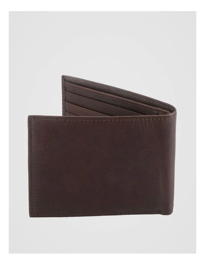 Bifold Leather Wallet With Coin Purse Brown Wallet Brown image 3