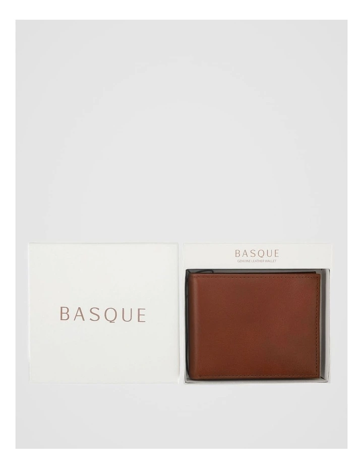Bifold Leather Wallet With Coin Purse Tan Wallet Tan image 1