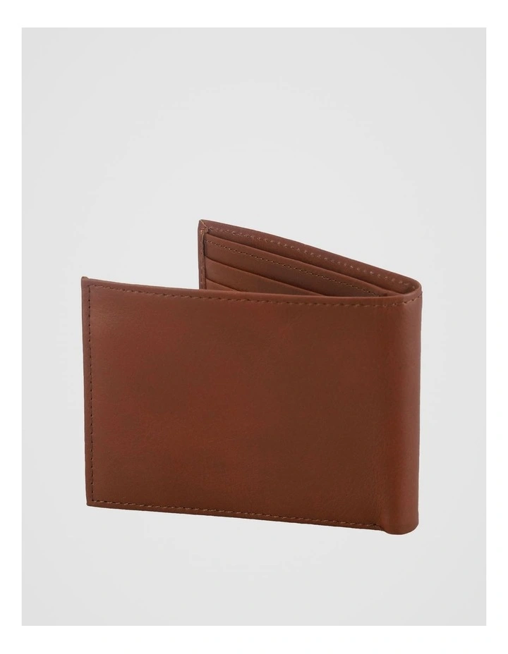 Bifold Leather Wallet With Coin Purse Tan Wallet Tan image 3