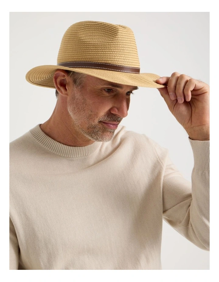 Crushie Panama Hat in Tan image 2