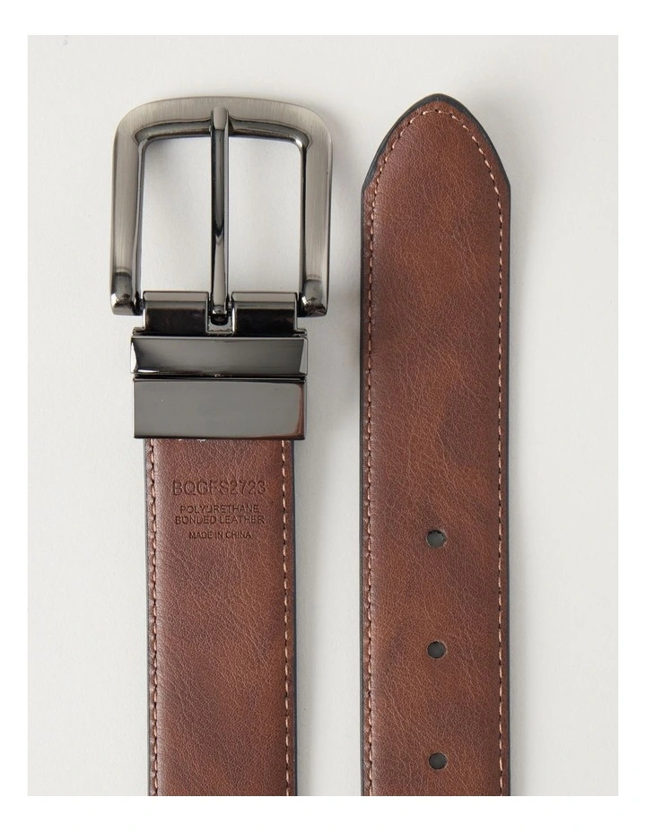 REVERSIBLE BELT & BRACELETTE GIFT SET BLACK image 6