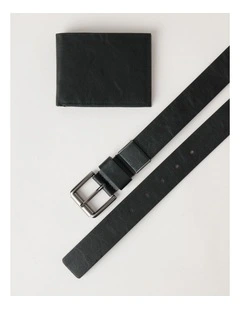 BELT & WALLET GIFT SET BLACK