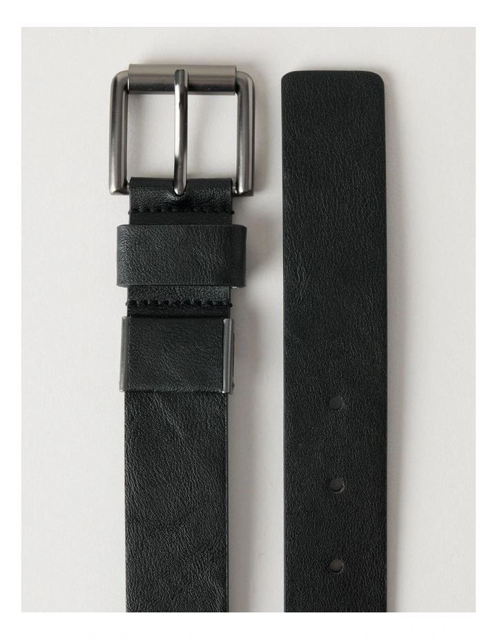 BELT & WALLET GIFT SET BLACK image 5