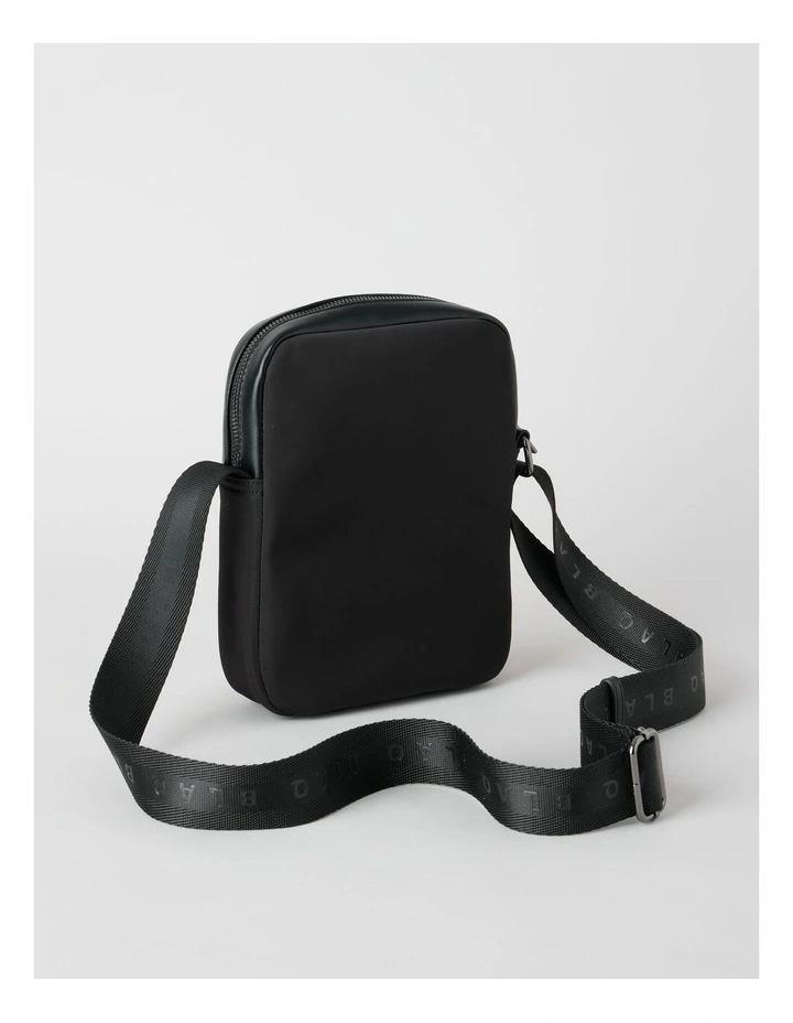 Nylon Cross Body Bag in Black image 3