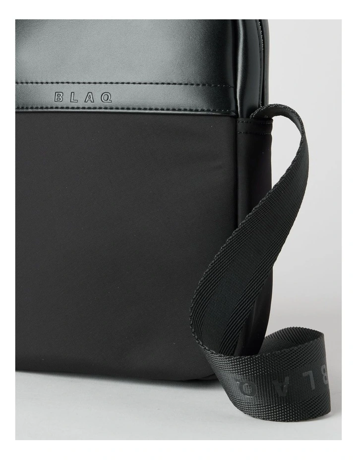 Nylon Cross Body Bag in Black image 4