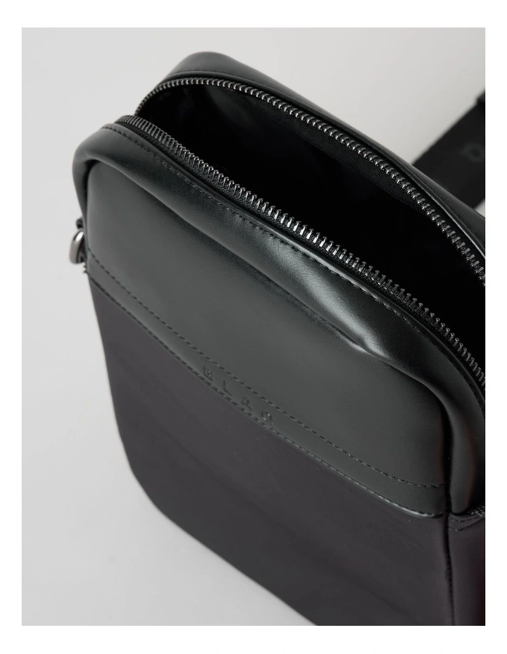 Nylon Cross Body Bag in Black image 5