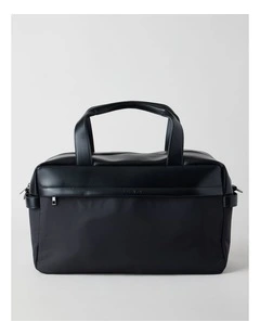 Nylon Overnighter Bag in Black